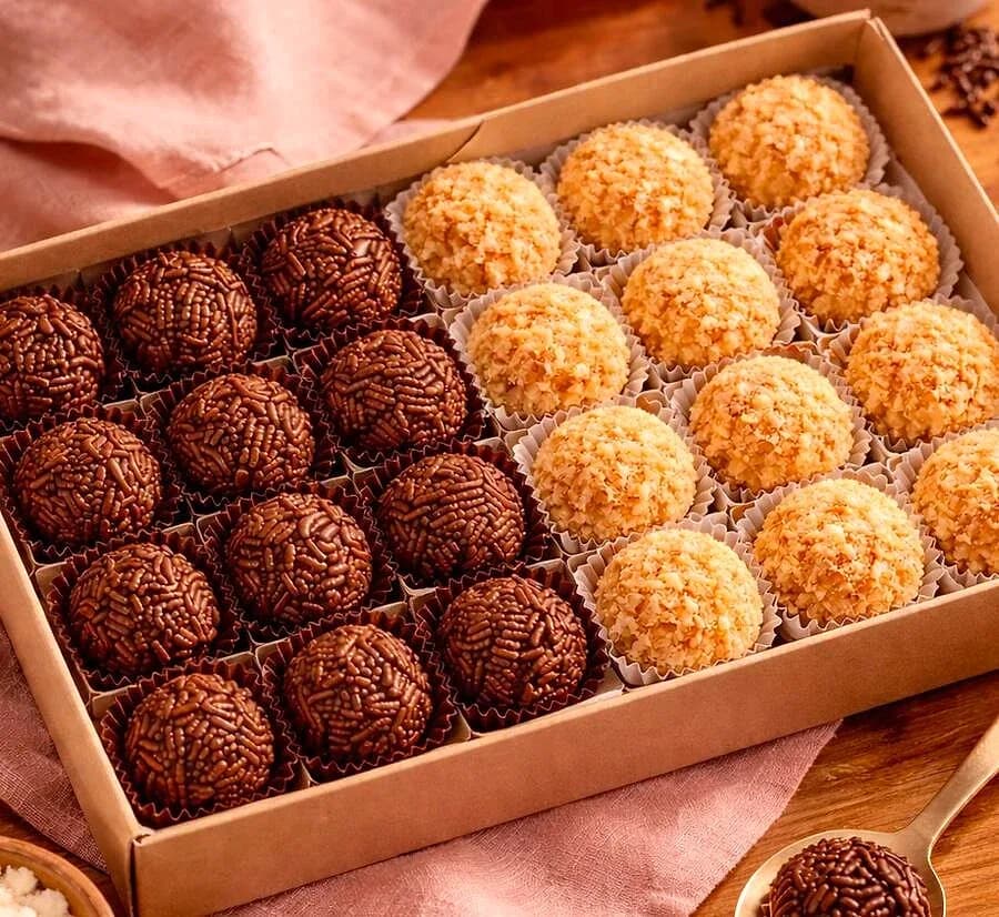 Kit festa brigadeiros tradicionais & coco queimado